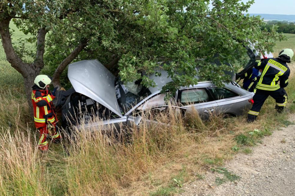 Die Wucht des Unfalls war an den Schäden des Audis überdeutlich sichtbar.