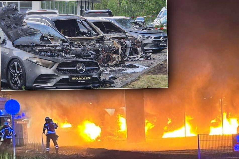 Leipzig: 450.000 Euro Schaden nach Autohaus-Feuer: LKA bestätigt drei Verdächtige "ohne Geschlecht"