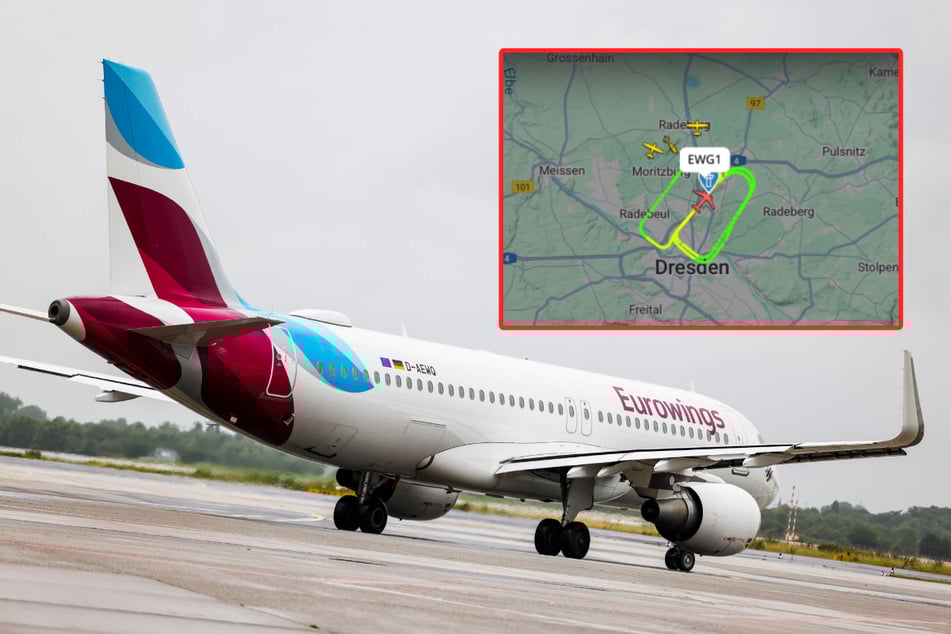 Dresden: Eurowings-Flugzeug kreist stundenlang am Himmel über Dresden: Was war da los?