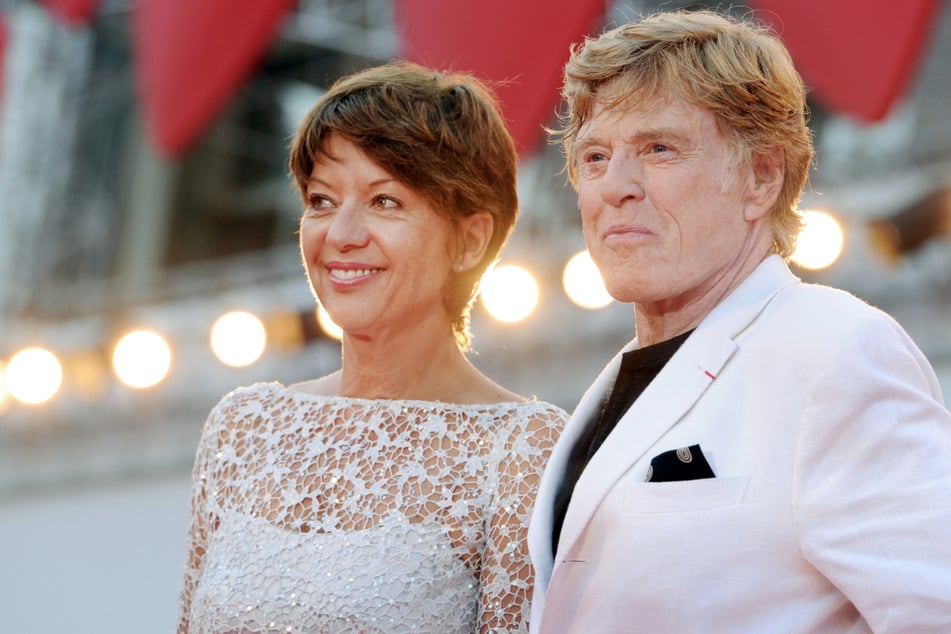 Robert Redford und seine Frau Sibylle Szaggars 2012 beim Filmfest in Venedig.
