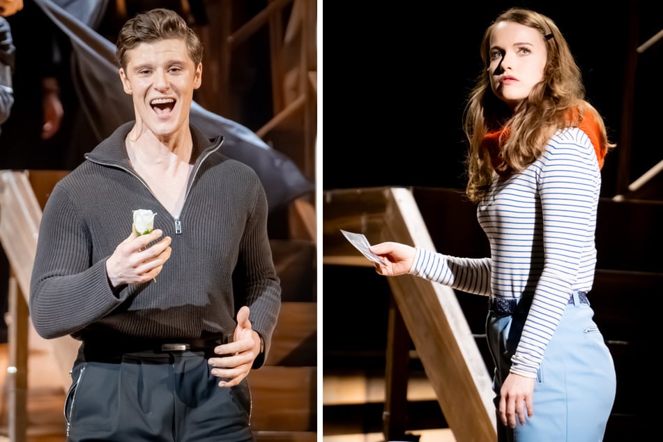 Das Musical "Scholl - Die Knospe der Weißen Rose" über die Geschwister Hans und Sophie Scholl (gespielt von Alexander Auler und Celena Pieper" feierte Premiere am Theater Magdeburg.