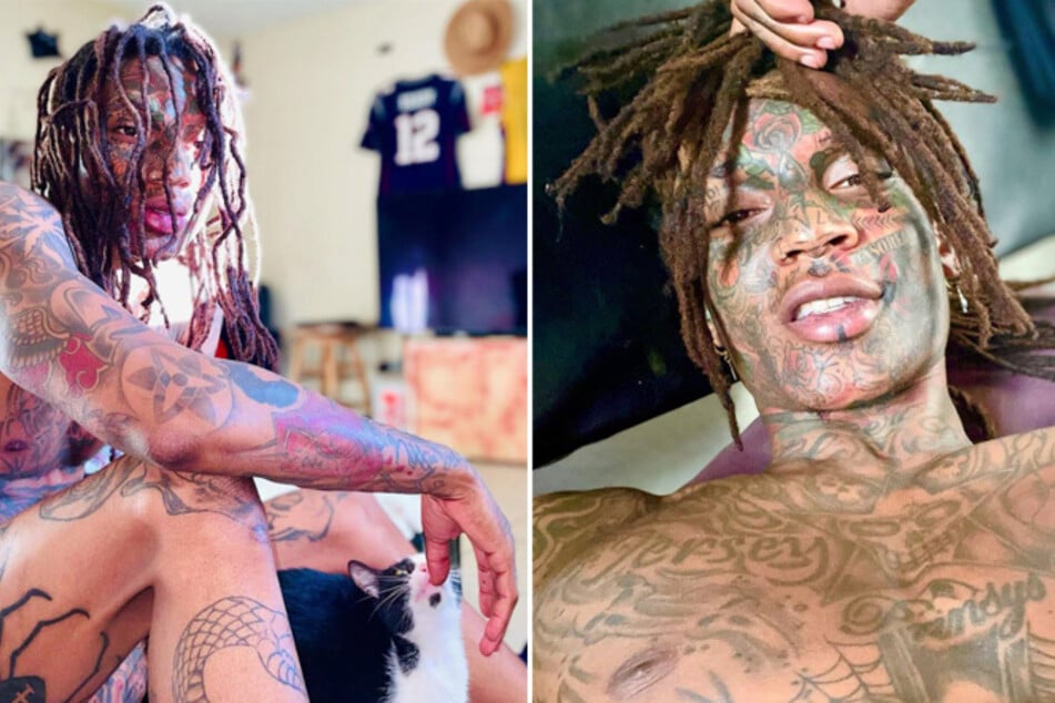 Heavily-tattooed man shocks his aunt with an incredible makeover