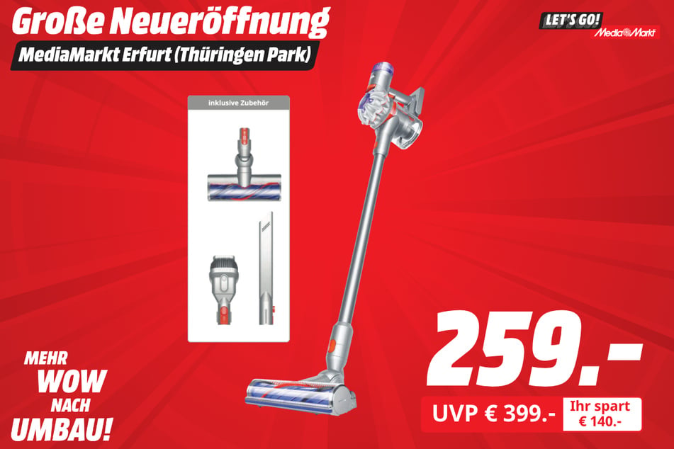 Dyson-Staubsauger für 259 statt 399 Euro.