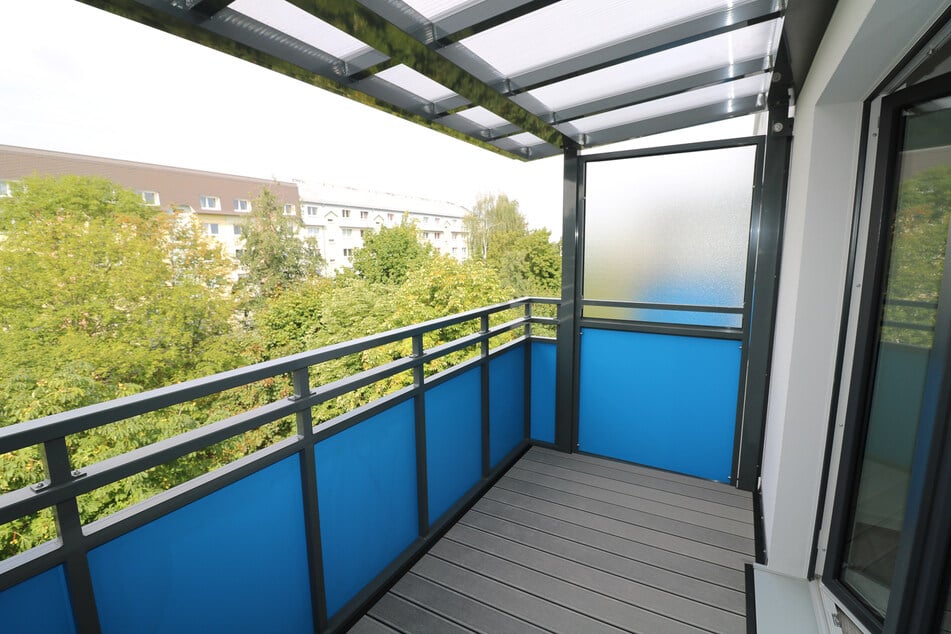 4-Raumwohnung, Balkon