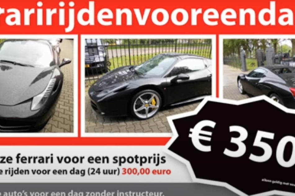 Ferrari-Vermietung: Mit dieser Webseite betrog Marcus van N. (54) Dutzende Niederländer.