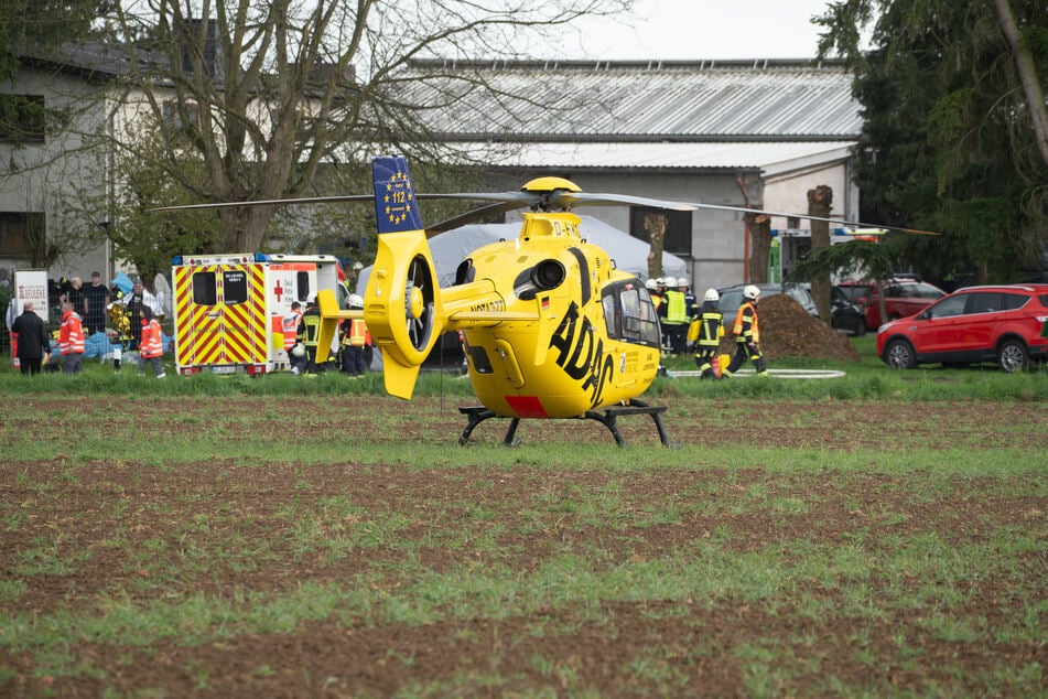 Auch drei Rettungshubschrauber waren im mittelhessischen Runkel im Einsatz.