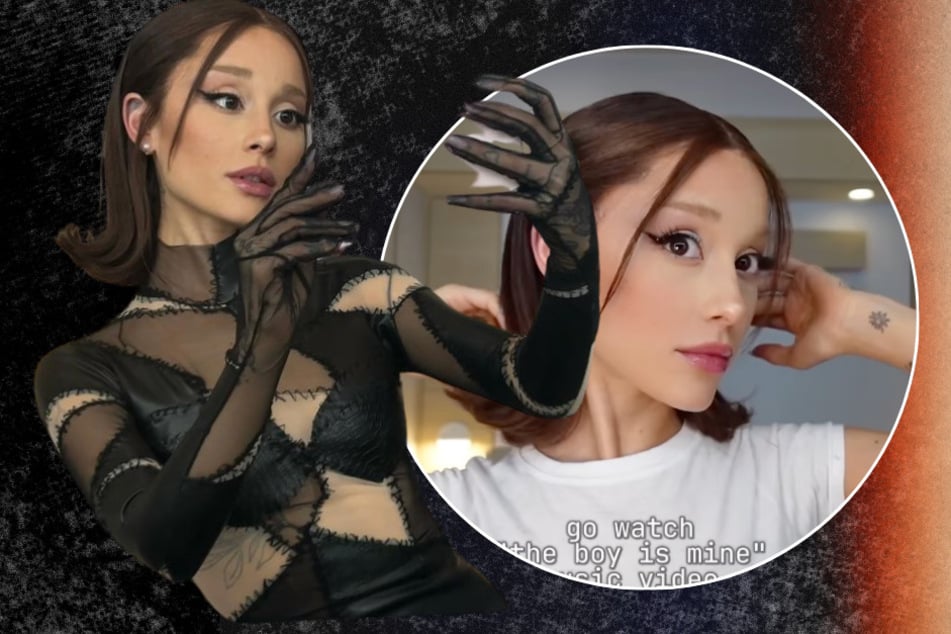 Ariana Grande flaunts sexy "cat woman" look in behind-the-scenes music video snaps!