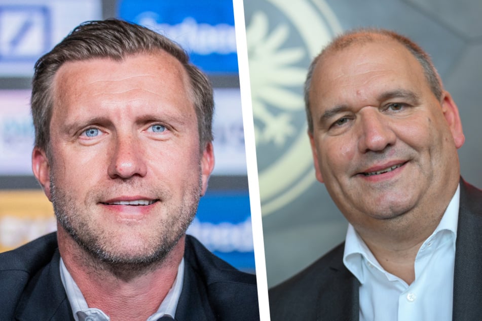 Aufsichtsratschef Mathias Beck (55, r.) steht vorerst hinter Sportvorstand Markus Krösche (45).
