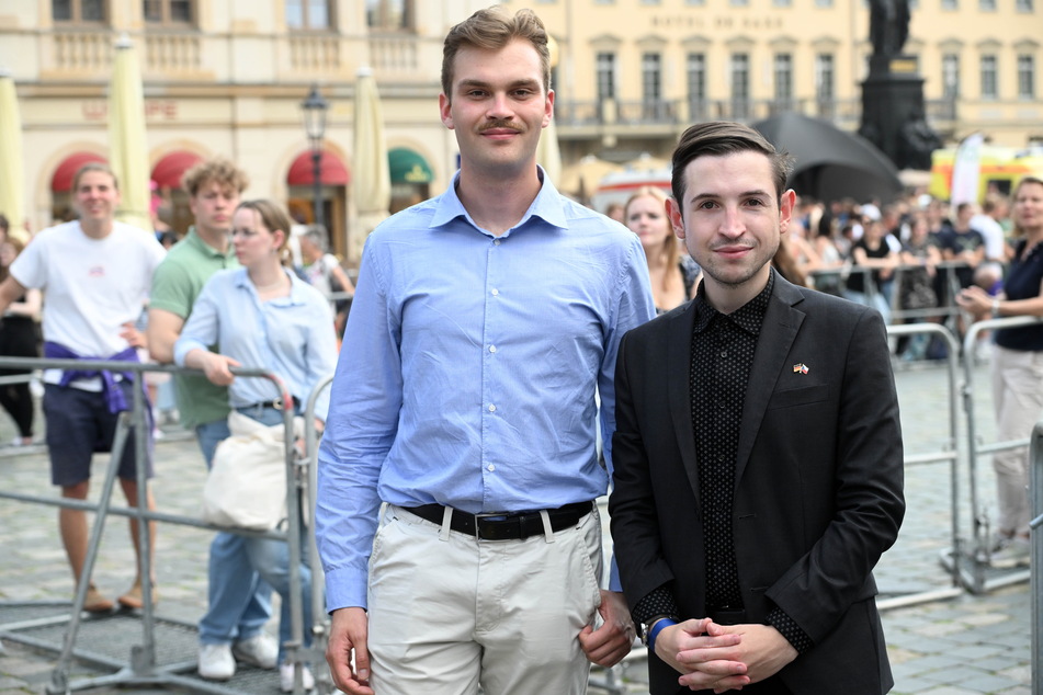 František Strnadel (l., 24) und Felix Häring (26) engagieren sich seit Jahren für gute Beziehungen zwischen Tschechien und Deutschland.