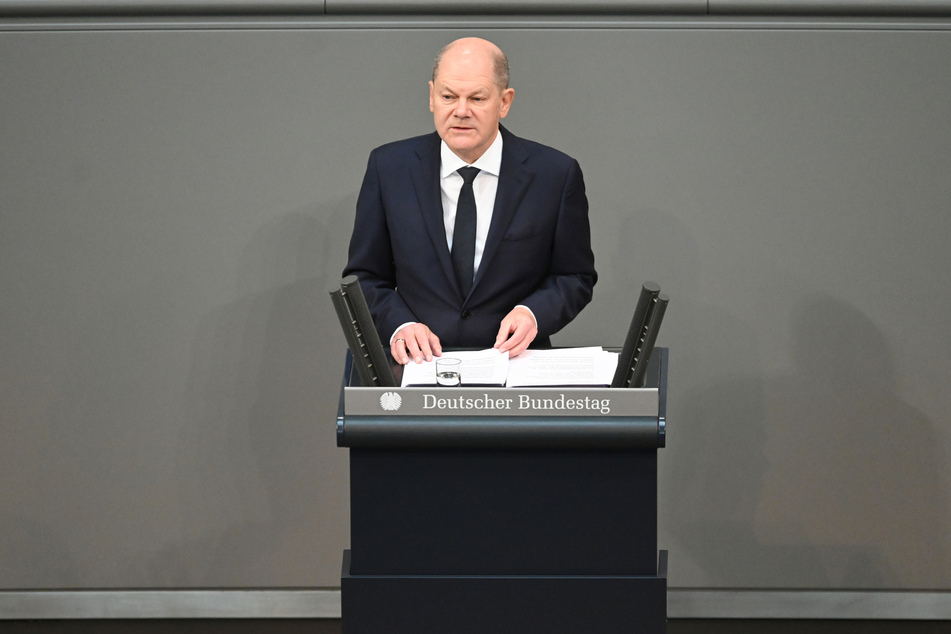 Bundeskanzler Olaf Scholz (SPD) fand klare Worte im Bundestag.