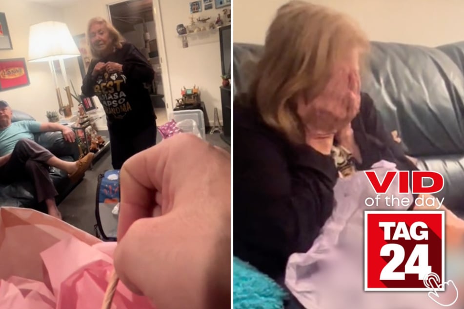 In today's Viral Video of the Day, a woman's grandson presents her with the most priceless Christmas gift!