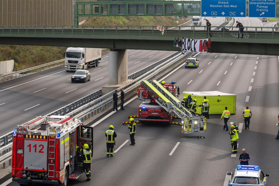 München: Abseilaktion über Autobahn: Drei Klimaaktivisten angeklagt!