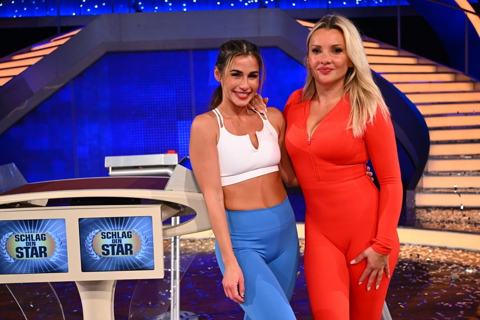 Sarah Engels (32, l.) und Evelyn Burdecki (36) traten bei "Schlag den Star" gegeneinander an.