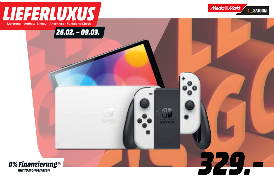 Nintendo OLED-Switch für 329 Euro.