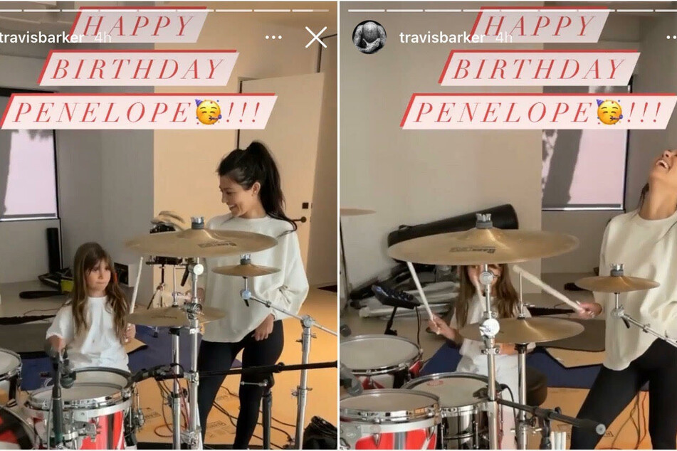 On Thursday, Travis Barker gave Kourtney Kardashian's daughter Penelope a birthday shout-out on his IG Story.