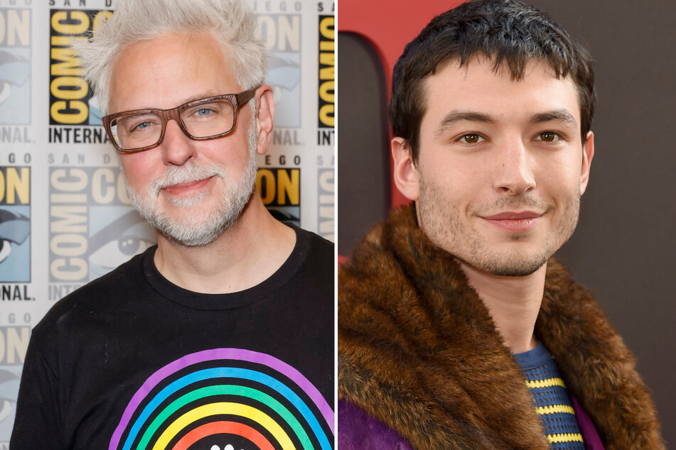 DC Studios CEO James Gunn (l) has expressed his support for The Flash actor Ezra Miller.