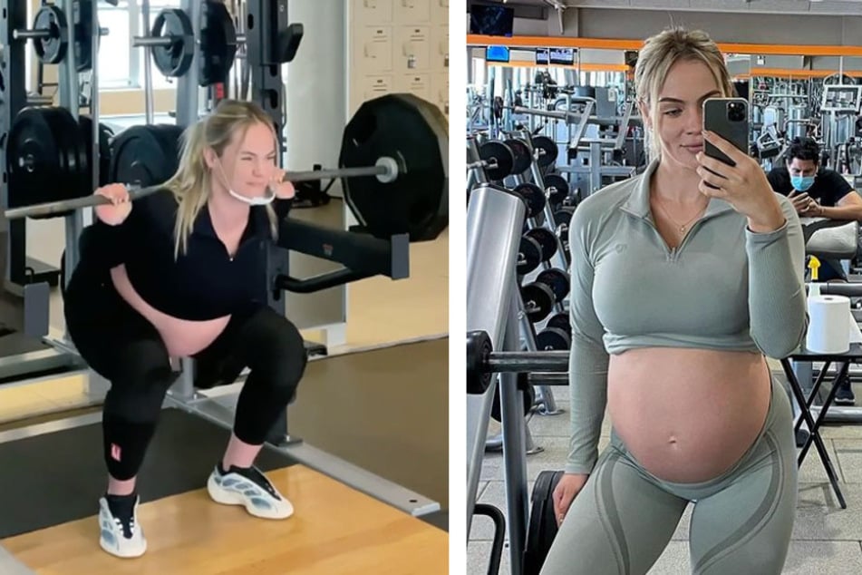 NYC-based fitness trainer Yanyah Milutinović hasn't let her pregnancy slow her down in the gym.