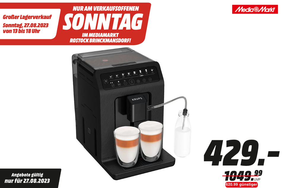 Krups-Kaffeevollautomat für 429 Euro.