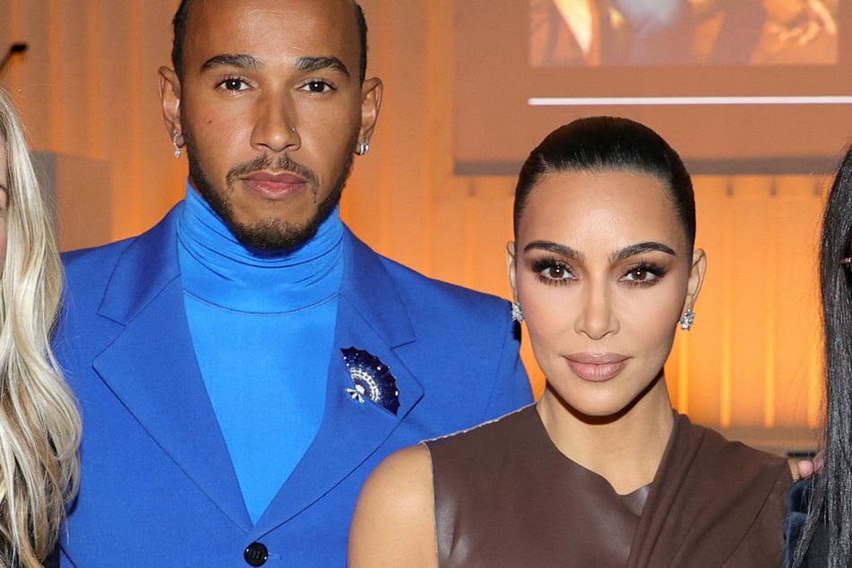 Kim (r.) reportedly feels "safe" with Lewis, but the pair are said to be taking things slowly.