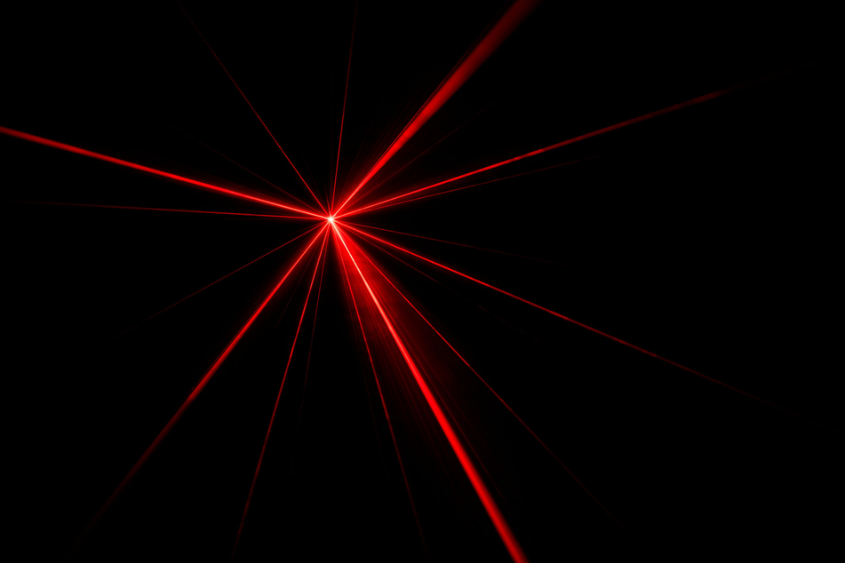 Laserstrahlen sind nicht zu unterschätzen.
