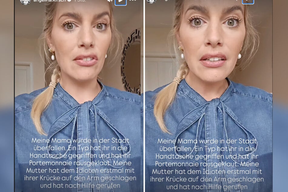 Curvy-Model Angelina Kirsch (37) hat auf Instagram von einem Überfall auf ihre Mutter berichtet.