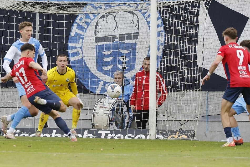 Der FC Eilenburg drängte auf den Ausgleich, doch die Kugel ging nicht in den Kasten der Himmelblauen.