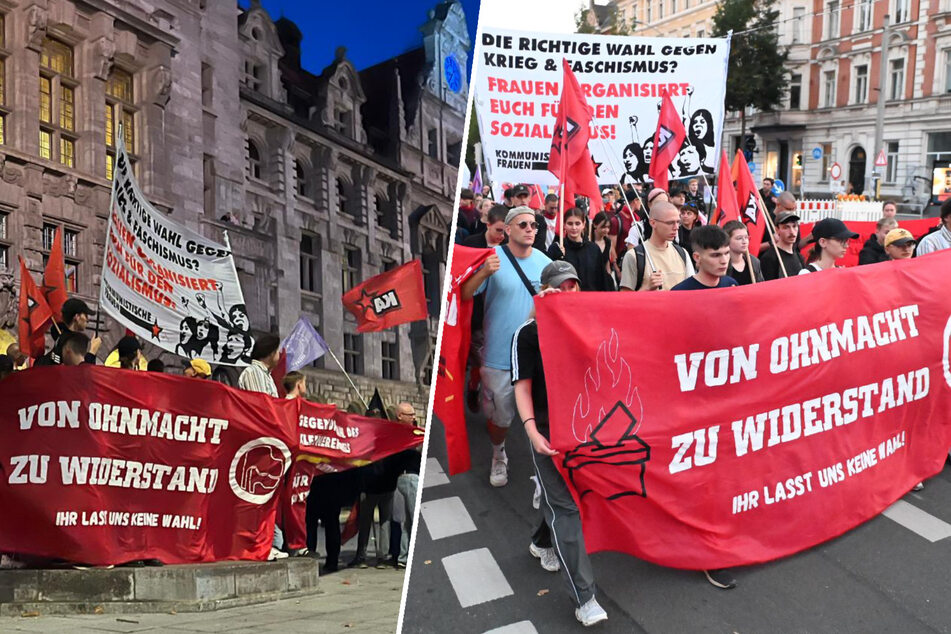 Leipzig: "Leipzig bleibt stabil": Bürger demonstrieren gegen Wahlergebnis