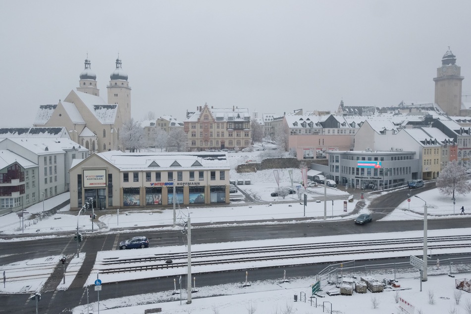 Das Stadtzentrum von Plauen. Der Vogtlandkreis ist bundesweiter Hotspot der Corona-Neuinfektionen.