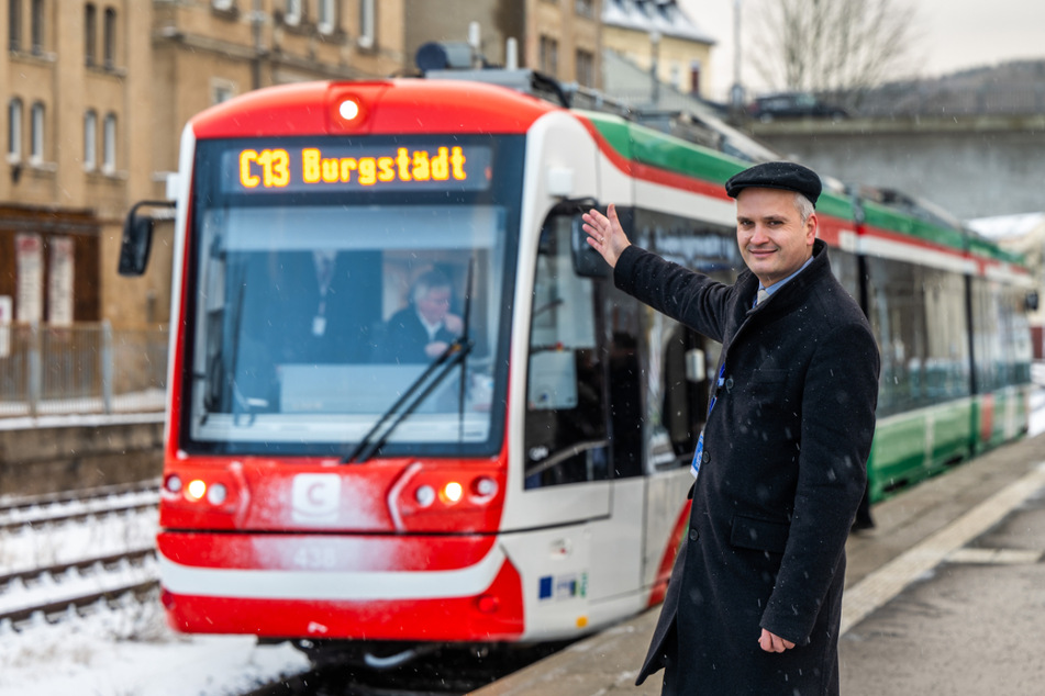 City-Bahn-Geschäftsführer Friedbert Straube (42) begleitete die Generalprobe.