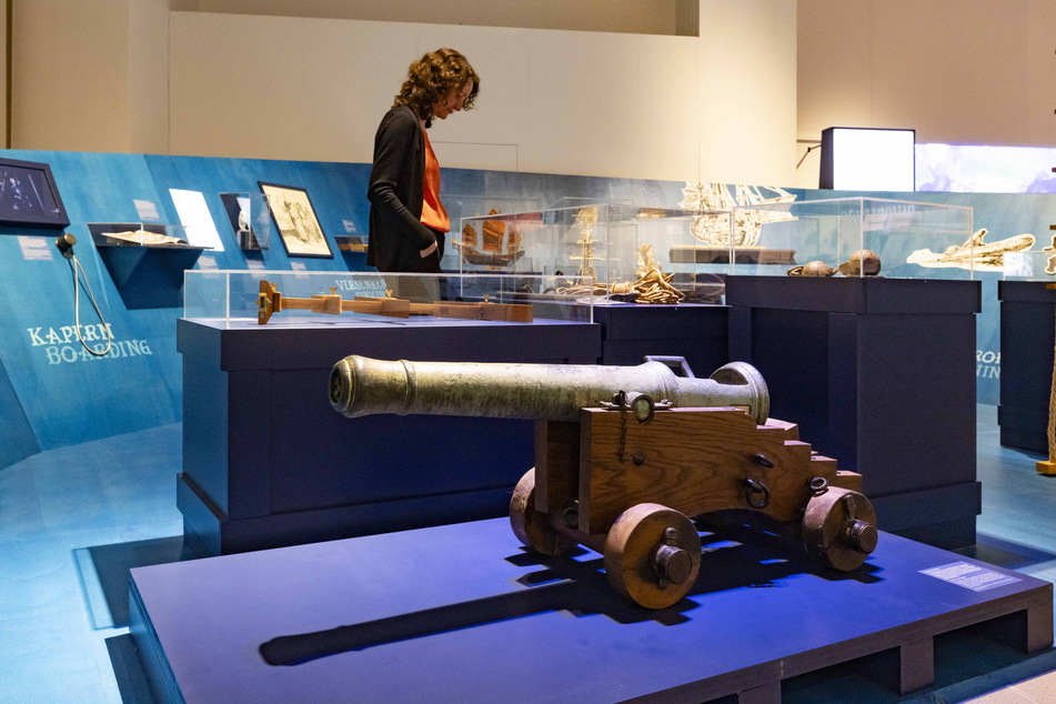 Auch dieses Modell einer historischen Schiffskanone gehört zur neuen Piraten-Ausstellung im Verkehrsmuseum,