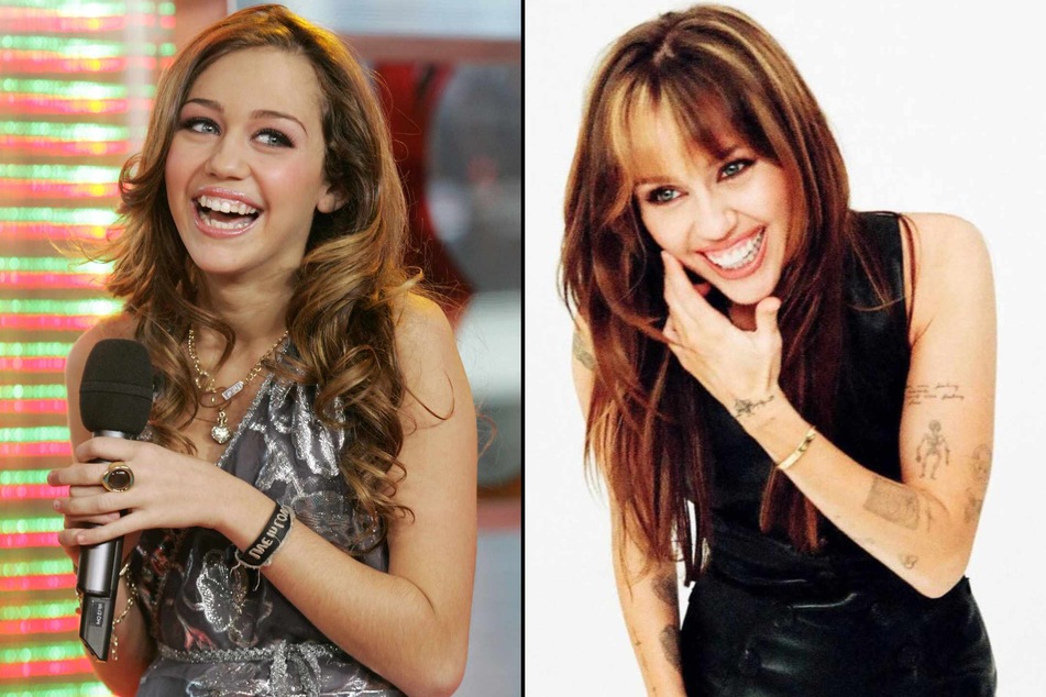 Some of the comparisons might also have something to do with Miley's bangs and a less pumped-up, more curled 'do similar to the style worn way back when.