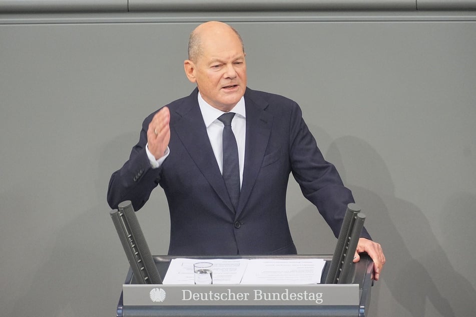 Kanzler Olaf Scholz (66, SPD) gab am Mittwoch eine Regierungserklärung im Bundestag.