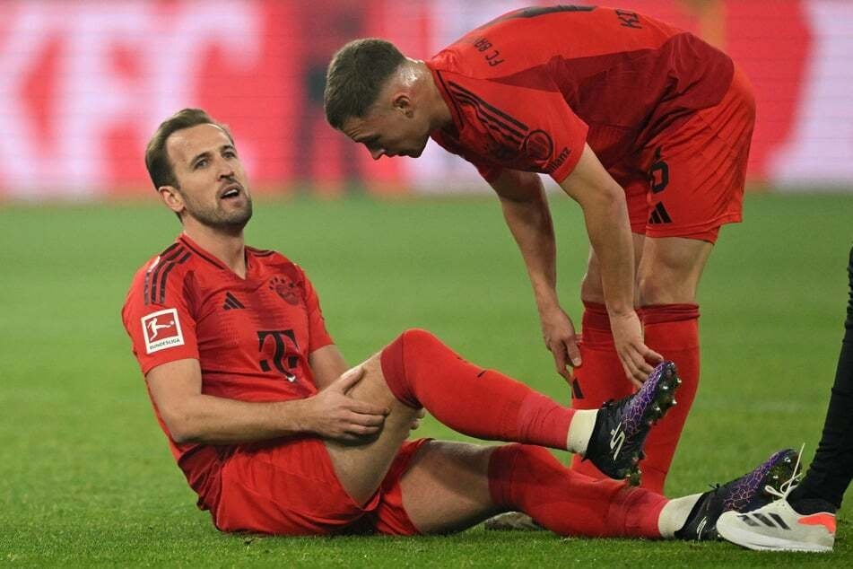 Harry Kane (31, l.) musste gegen den BVB verletzt vom Feld, könnte aber noch dieses Jahr wieder zum Einsatz kommen.