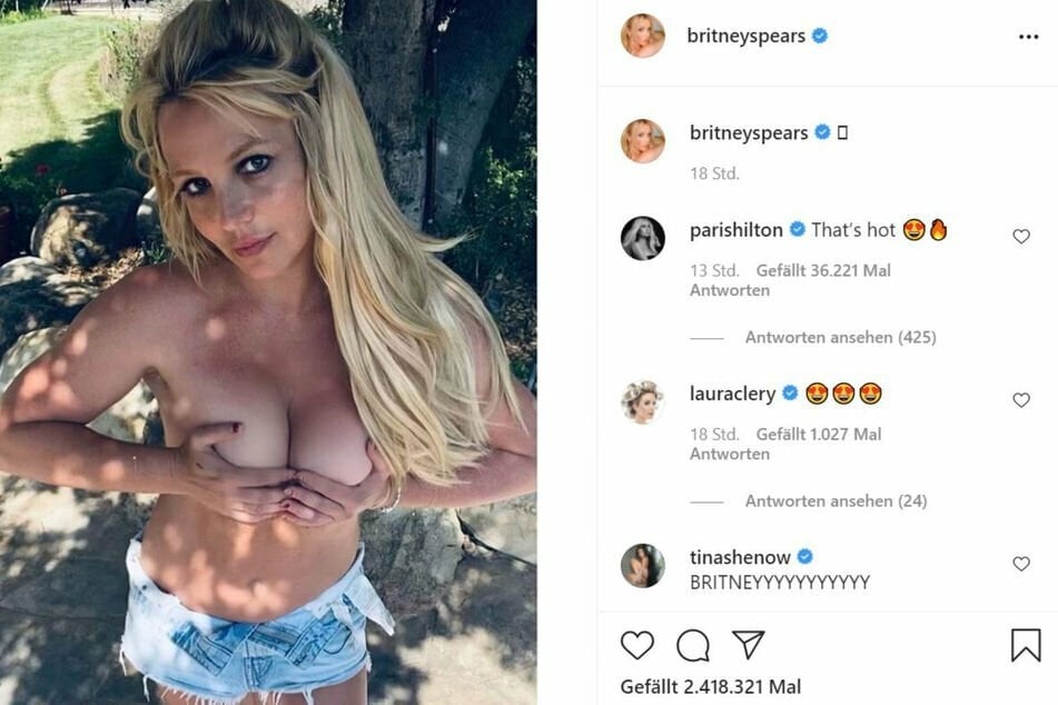 Britney Spears (39) präsentierte sich erst kürzlich auf Instagram oben ohne. Nun ging sie noch einen Schritt weiter.