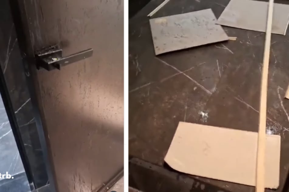 Zwei Frauen wurden in Indien in einer Sauna eingeschlossen. Um sich zu befreien, demolierten die beiden den Raum.