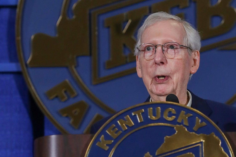 Senator Mitch McConnell appeared unable to speak for about 30 seconds during an event in Kentucky on Wednesday.