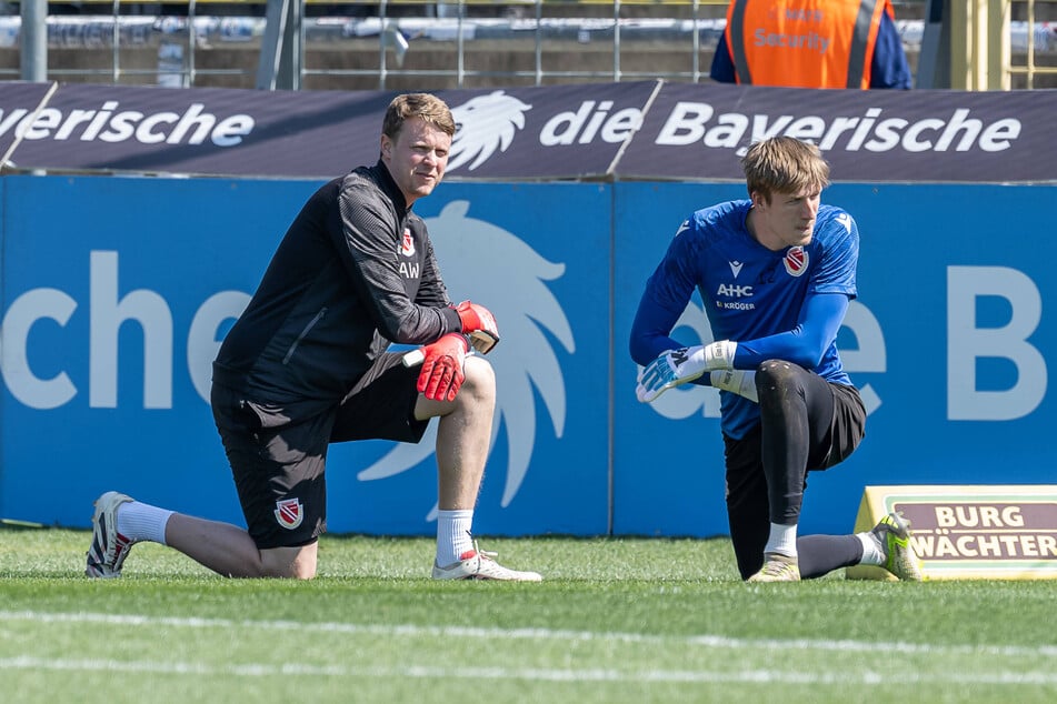 Anton Wittmann (l.) entwickelte Elias Bethke (22, r.) zu einem klasse Torhüter.