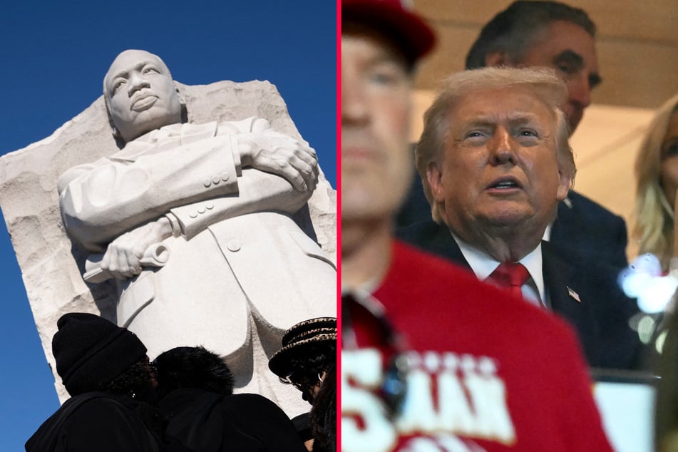 President Donald Trump (r.) finally issued a proclamation honoring Martin Luther King Jr. Day after facing mounting criticism.