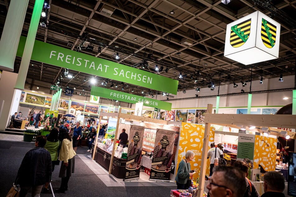 Sachsen ist in diesem Jahr in der Halle 21b zu finden. Das Foto zeigt den Sachsen-Stand vom vergangenen Jahr.