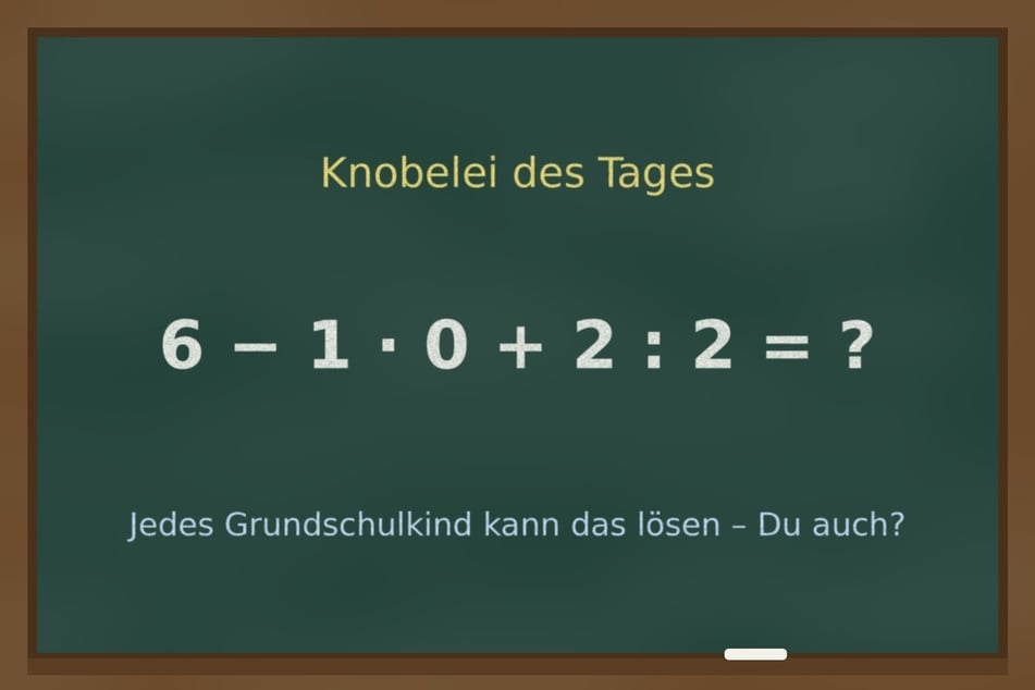 Knobelei des Tages vom 13.10.2026: Diese Matheaufgabe kann jedes Grundschulkind lösen - Du auch?