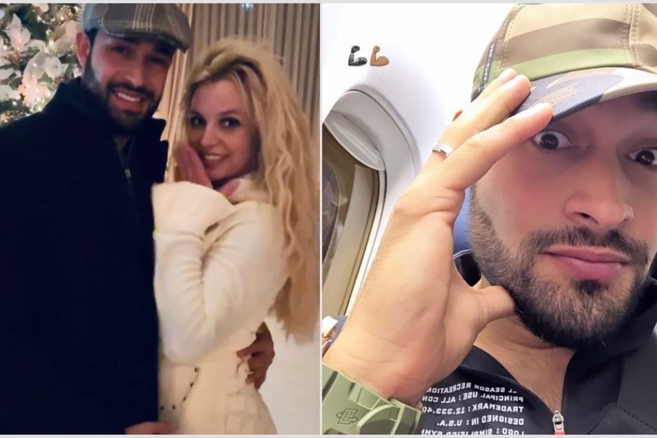 Are Sam Asghari (l) and Britney Spears having marital problems?