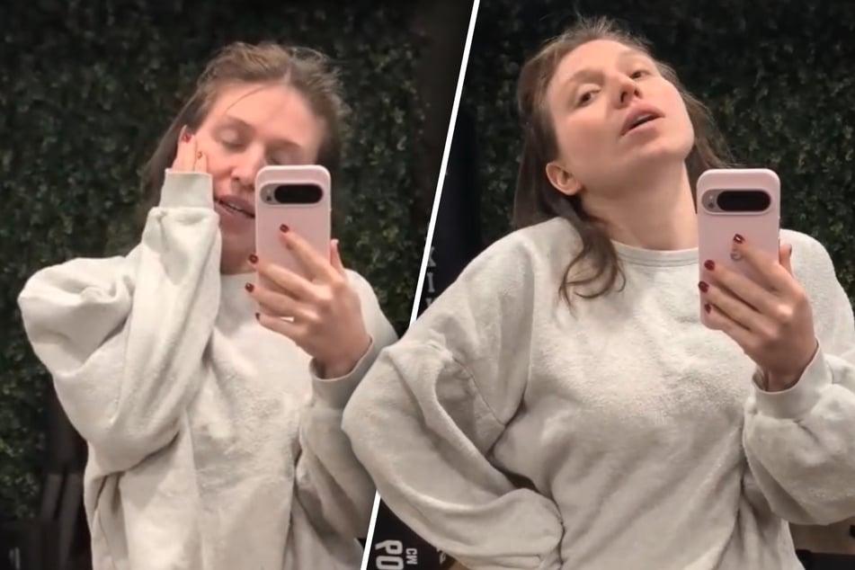 Nach dem zweiten Trainingstag zeigt sich Bianca Heinicke in ihrer Instagram-Story fix und fertig.