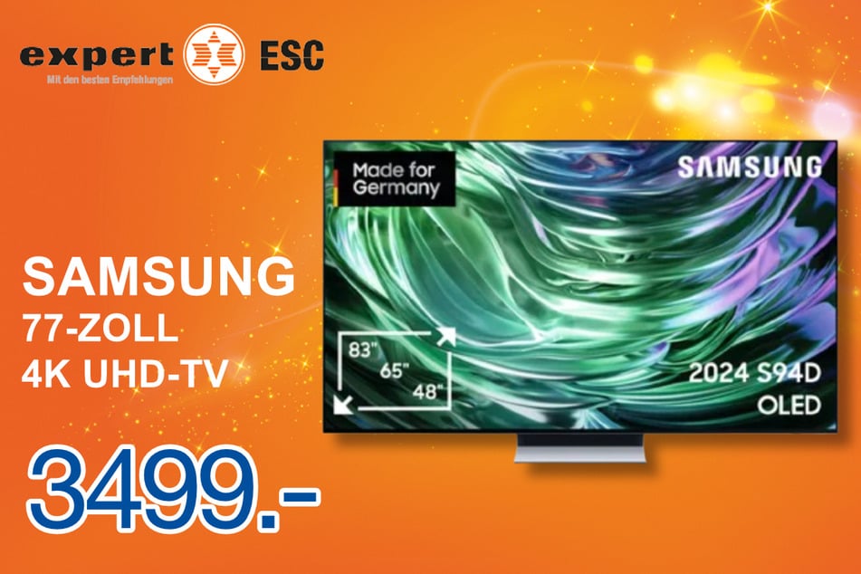 Der Samsung OLED-TV mit dem Coupon am Montag (28.10.) für 2799,20 statt 3499 Euro.