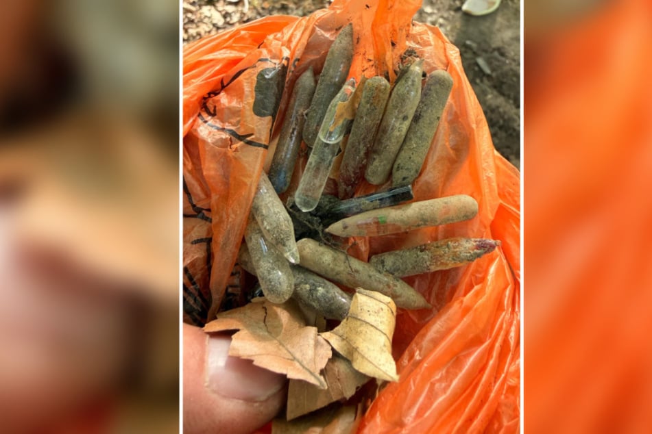 Passanten fanden im Ebersdorfer Wald mehrfach Ampullen mit teils giftigem Inhalt.
