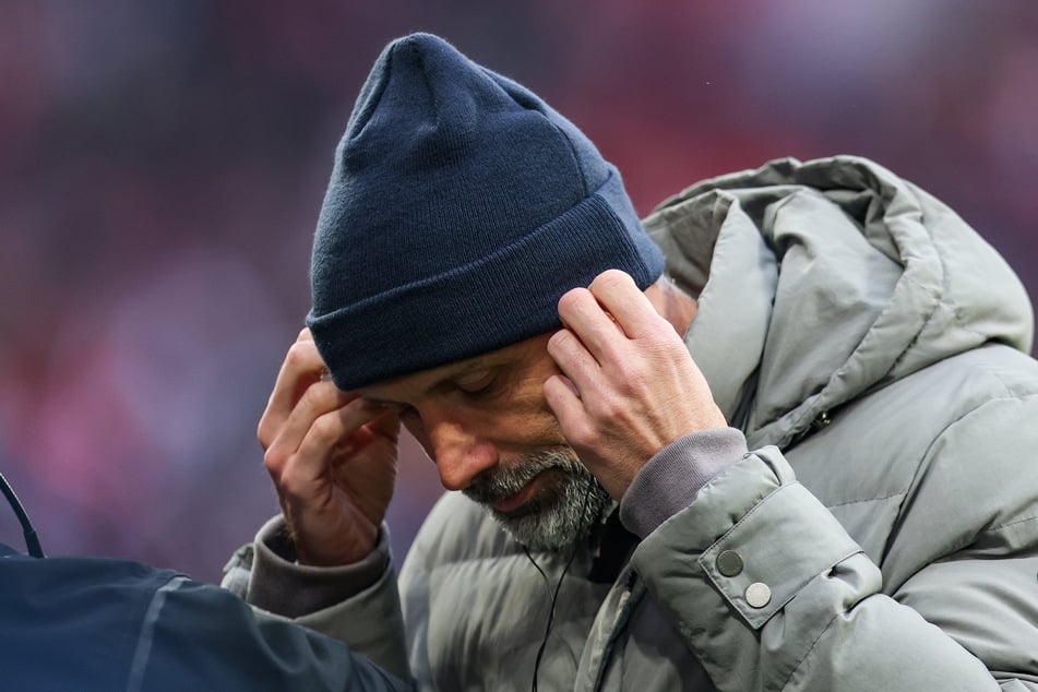 RB Leipzigs Trainer Marco Rose wirkte verzweifelt. Sein Team lieferte eine desolate Leistung ab.