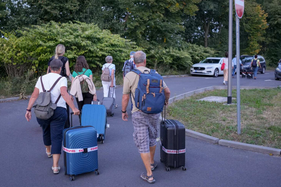 Reiserückkehrer hatten teilweise viel Gepäck bei sich.