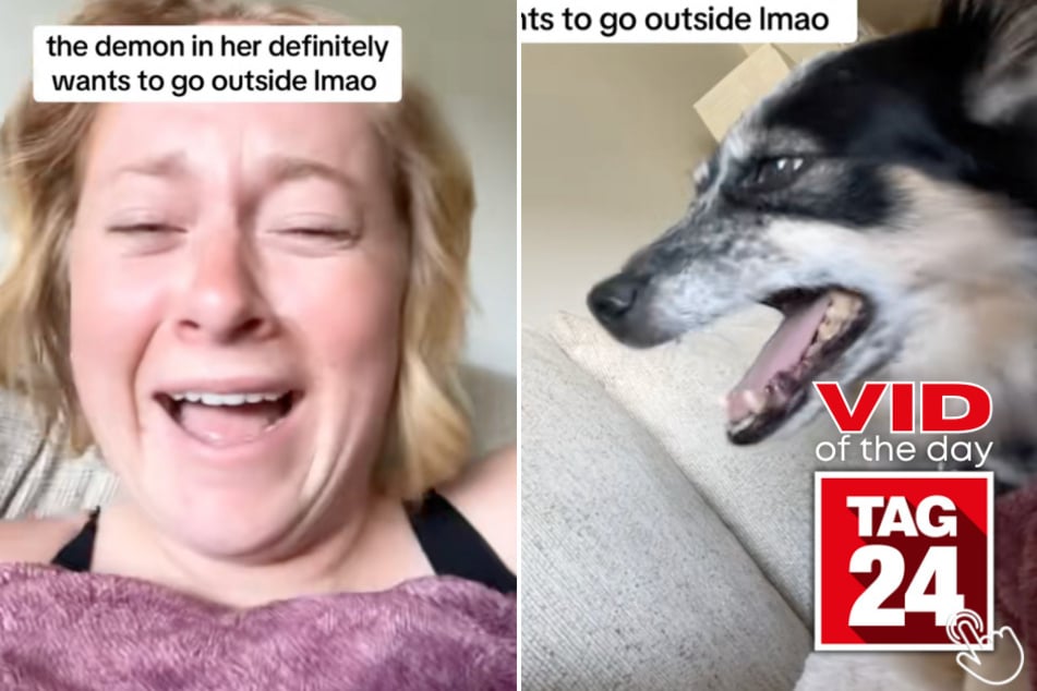 This woman's pup let out an otherworldly howl when asked if she wanted to go outside.