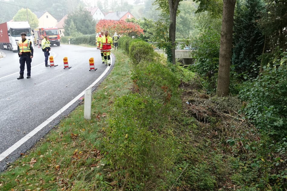 Die B173 wurde halbseitig gesperrt.