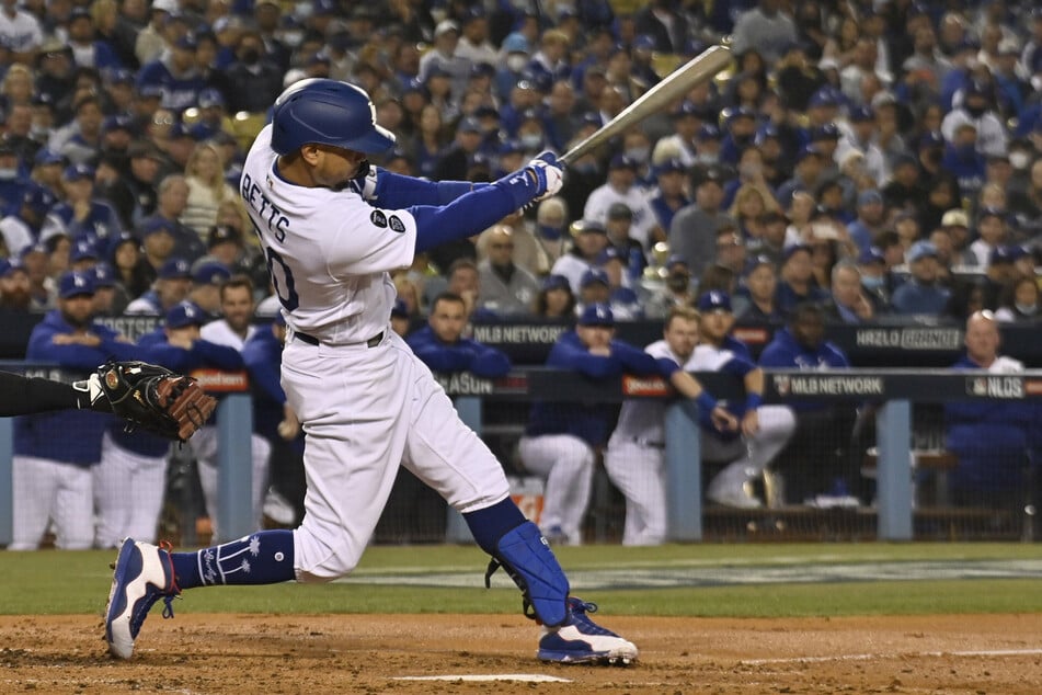 Dodgers right fielder Mookie Betts went 2-for-4 in LA's game four win on Tuesday night.