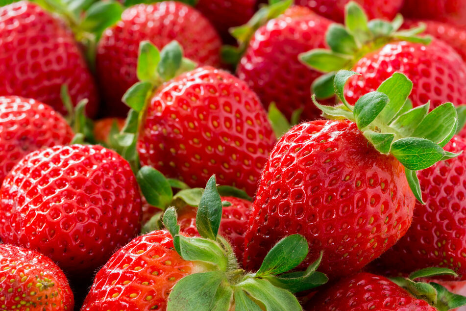 Strawberries also score with many vitamins and minerals. Just three medium-sized strawberries have more vitamin C than a lemon or orange (stock image).